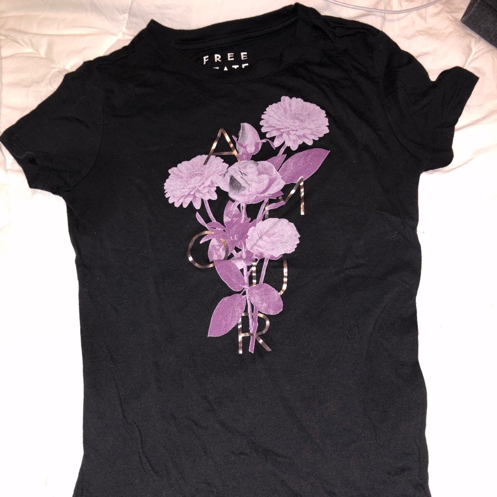 Small Black “Amour” Print Top